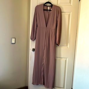 FOREVER 21 long sleeve romper + long bottom skirt